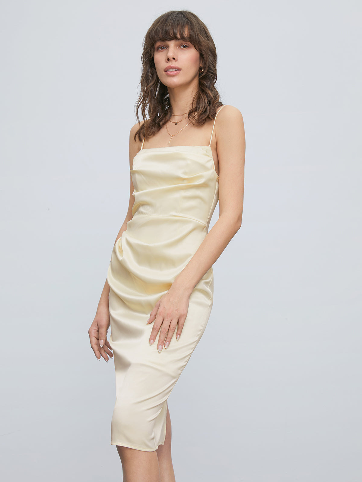 Contour Satin Midi Dress