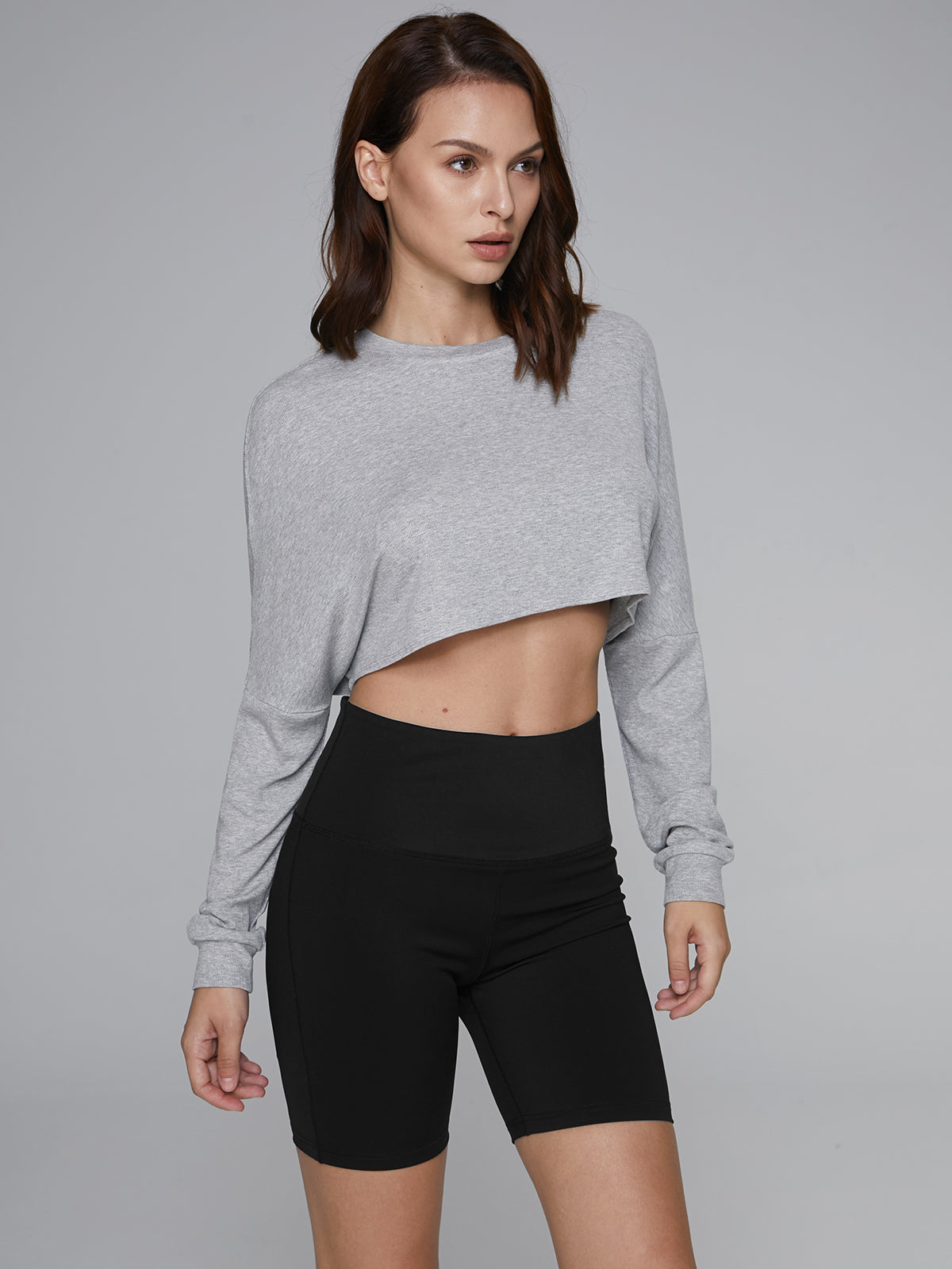 Cropped Cozy Crewneck Top