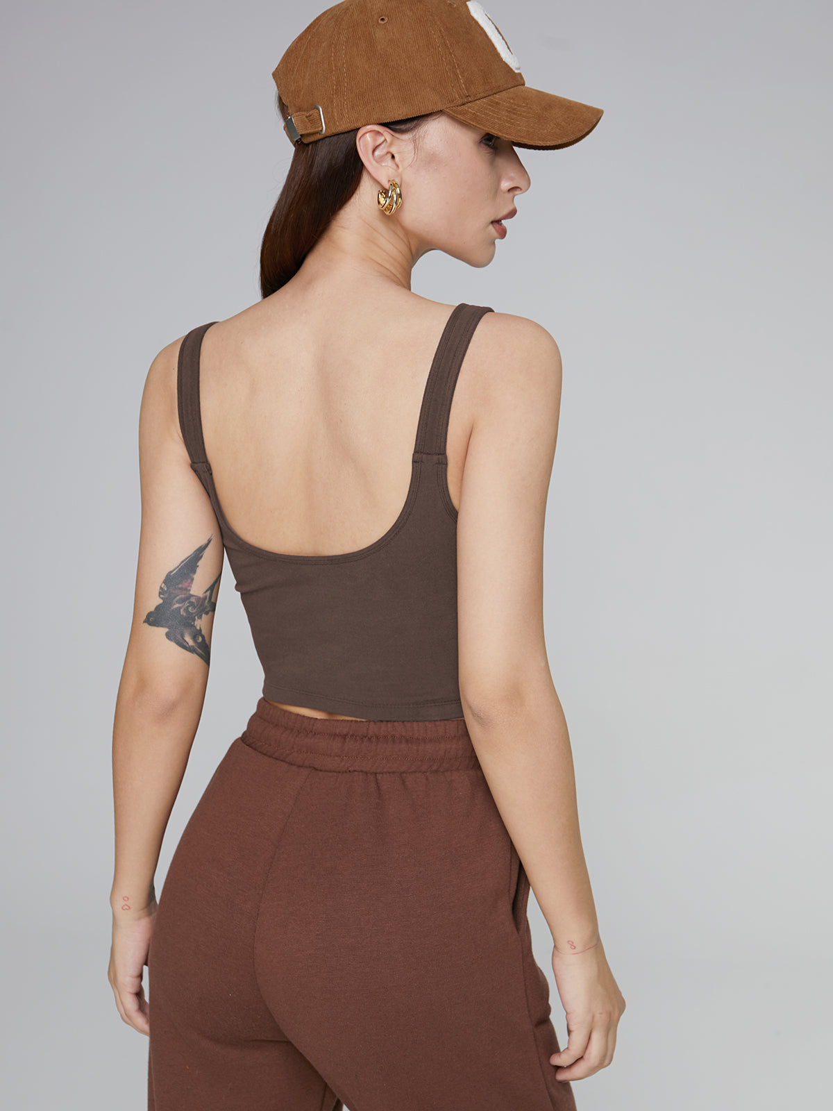 Contour Low Neckline Crop Tank