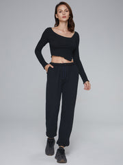 Street Essential - Asymmetrical Cropped Long Sleeve Top