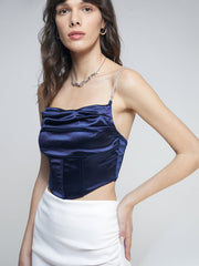 Corset Tank Top with Jewel Straps