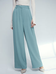 Wide Leg Pleat Front Pants