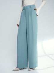 Wide Leg Pleat Front Pants