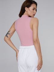 Pink Halter Basic Sleeveless Top