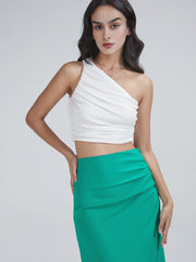 One Shoulder Cropped Tank