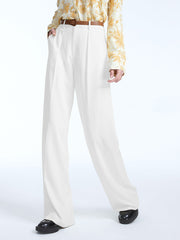 High Waisted Semi-sheer Wide Leg Trousers