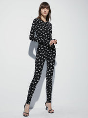 Long Sleeve Crescent Moon Unitard Bodysuit