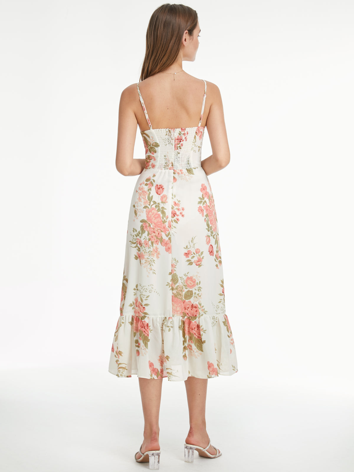 Sweetheart Floral Garden Strap Maxi Dress