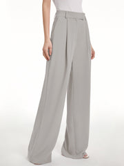 High Waisted Wide Leg Regular Fit Trousers