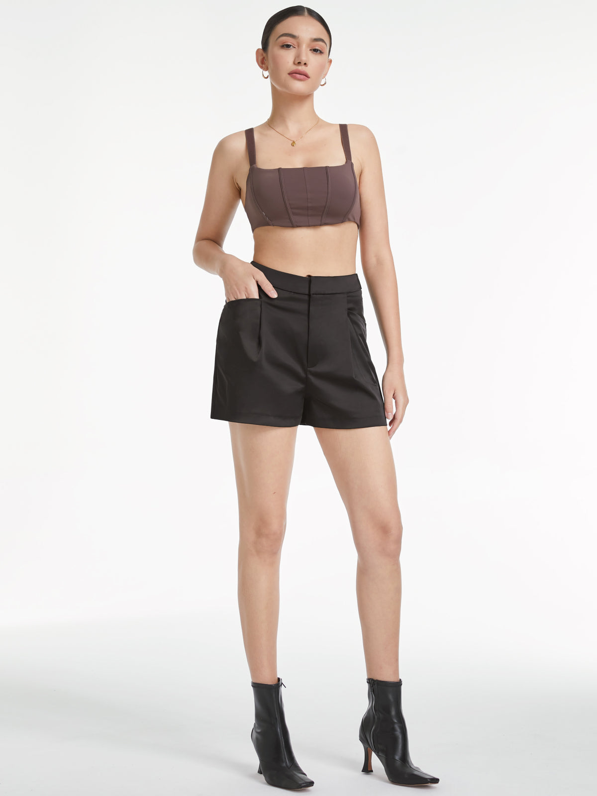 High Waisted Trousers Shorts