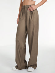 High Waisted Loose Wide Leg Trousers