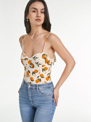 Sweetheart Orange Fruit Contour Tank Top