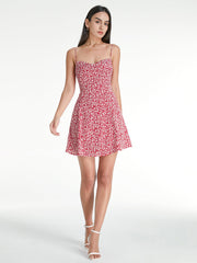 Sweet Mini Daisy Tie Strap Mini Dress