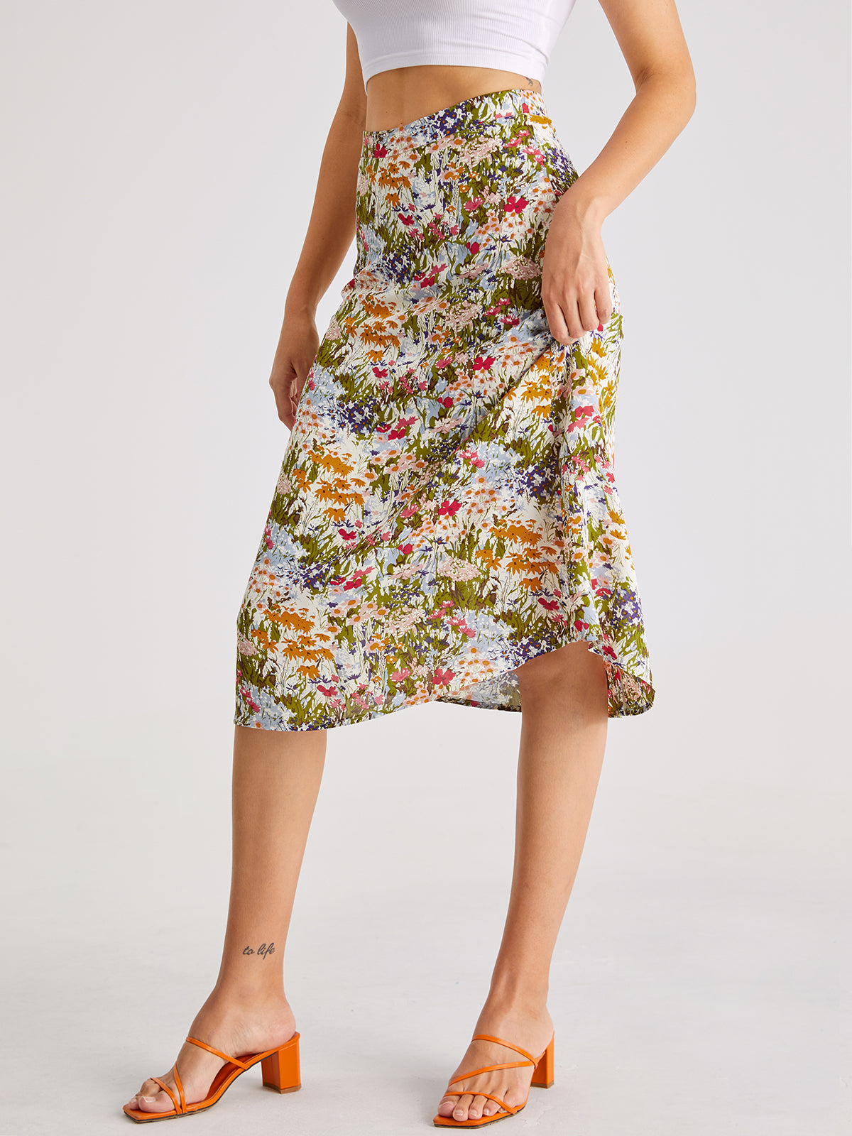 Bloom High Waisted Long Skirt