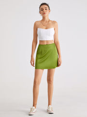 Be-Leaf In Me Satin Skirt