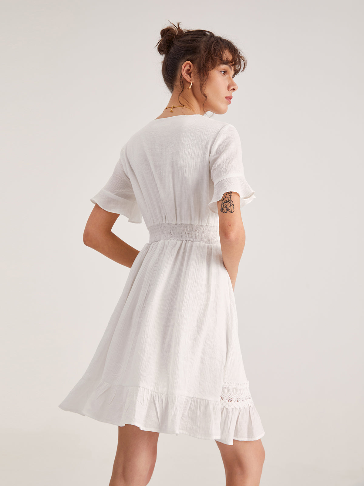 Eyelet Lace A Line Dress