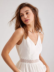 Eyelet Embroidery Cami Maxi Dress