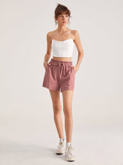 Essential Shirred Elastic Short Shorts