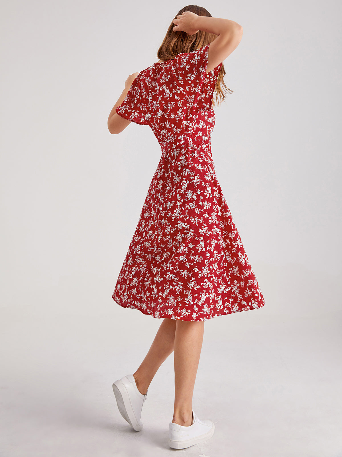 Polka Power Wrap Dress