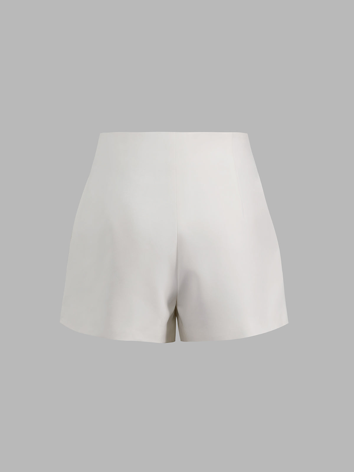 High Waisted Pleat Mid Thigh Trouser Shorts