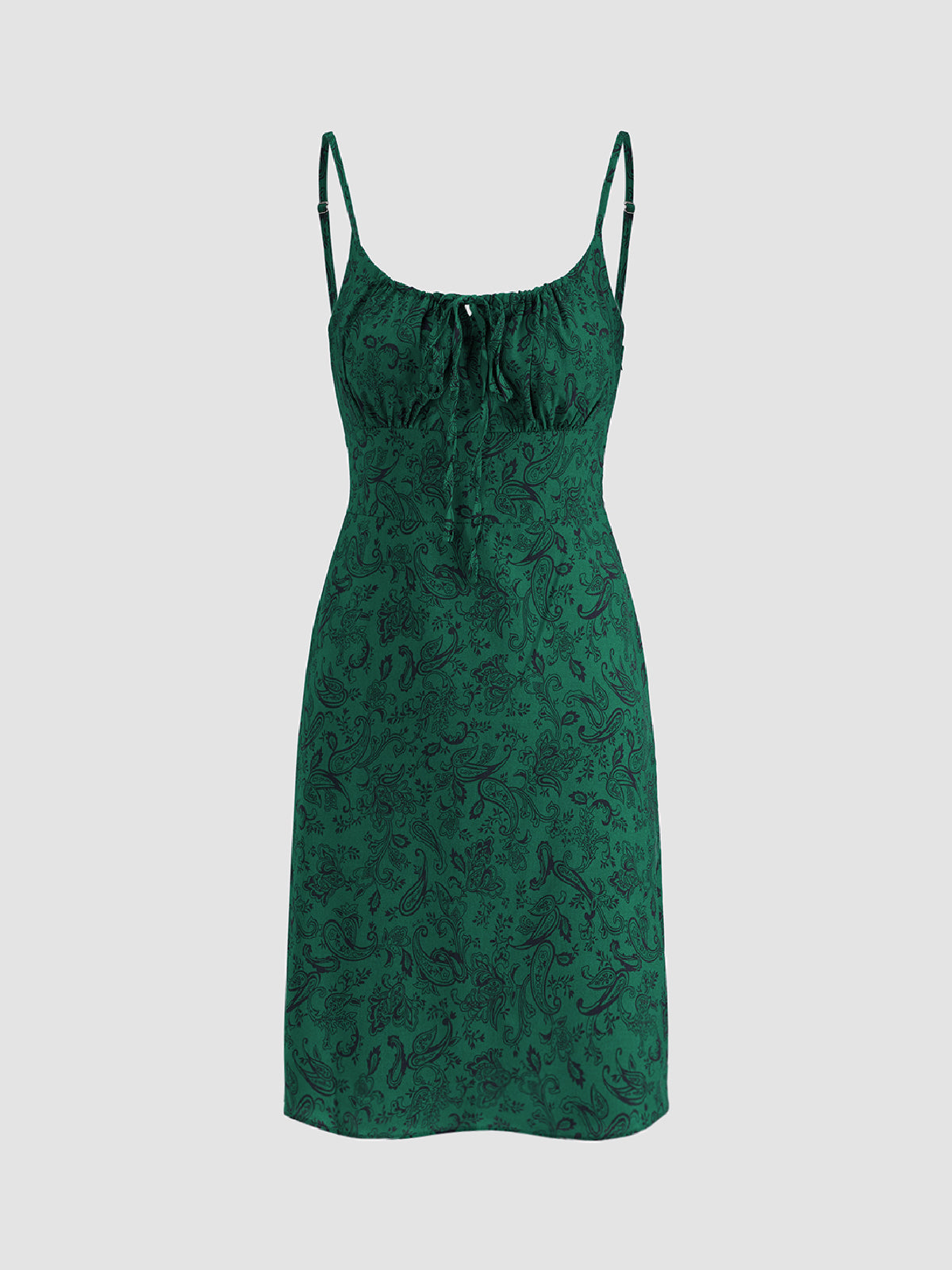 Emerald Green Paisley Smoothie Strap Dress