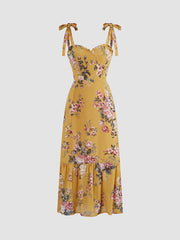 Retro Floralia Strap Dress