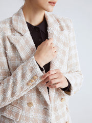 Old Money Tweed V Neck Jacket