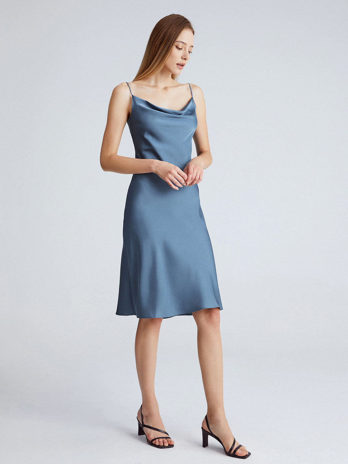 River In The Flow Satin Dress