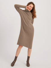 Texture Mockneck Sweater Dress