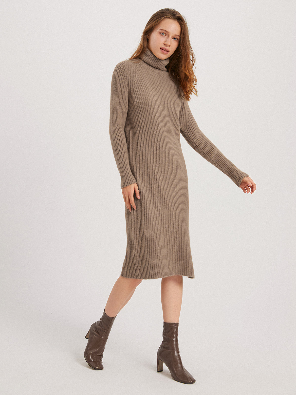 Texture Mockneck Sweater Dress