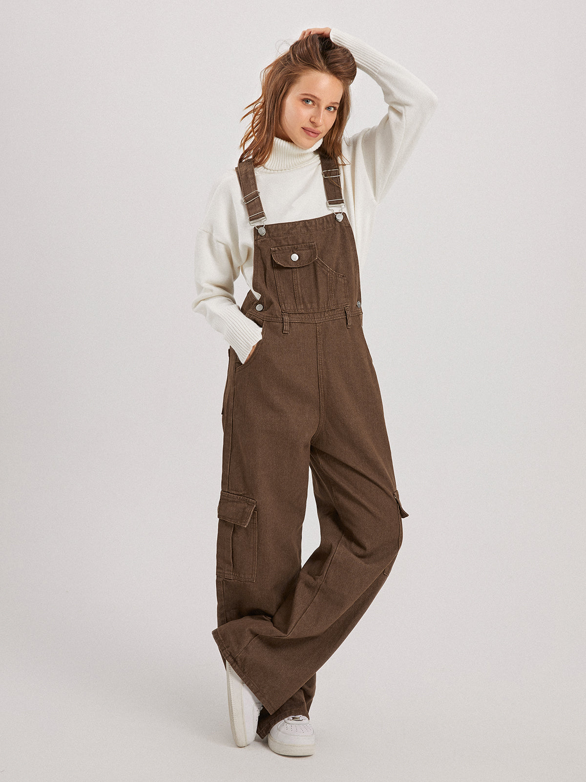 Solid Denim Overalls