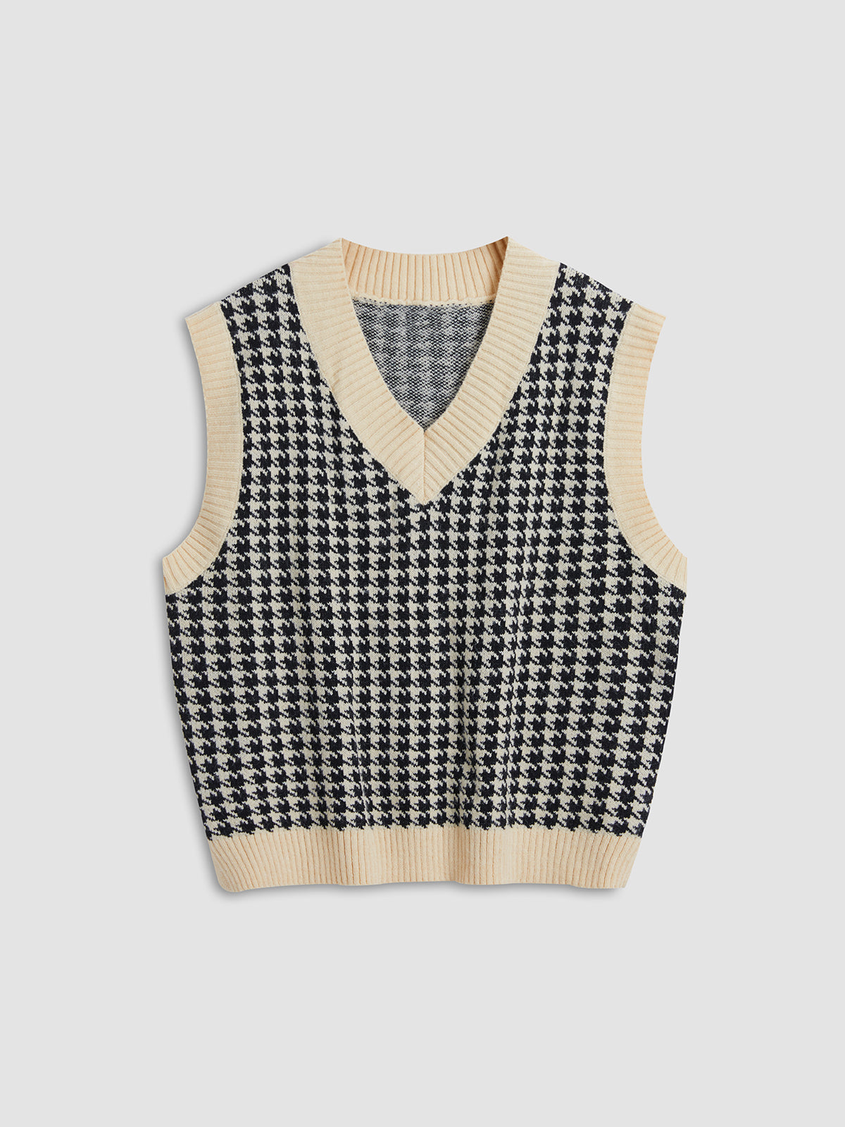 Cozy Houndstooth Vest