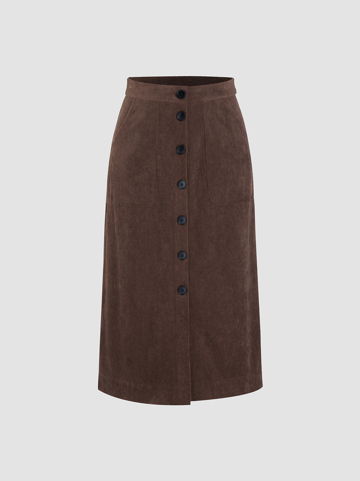 Solid Corduroy Skirt