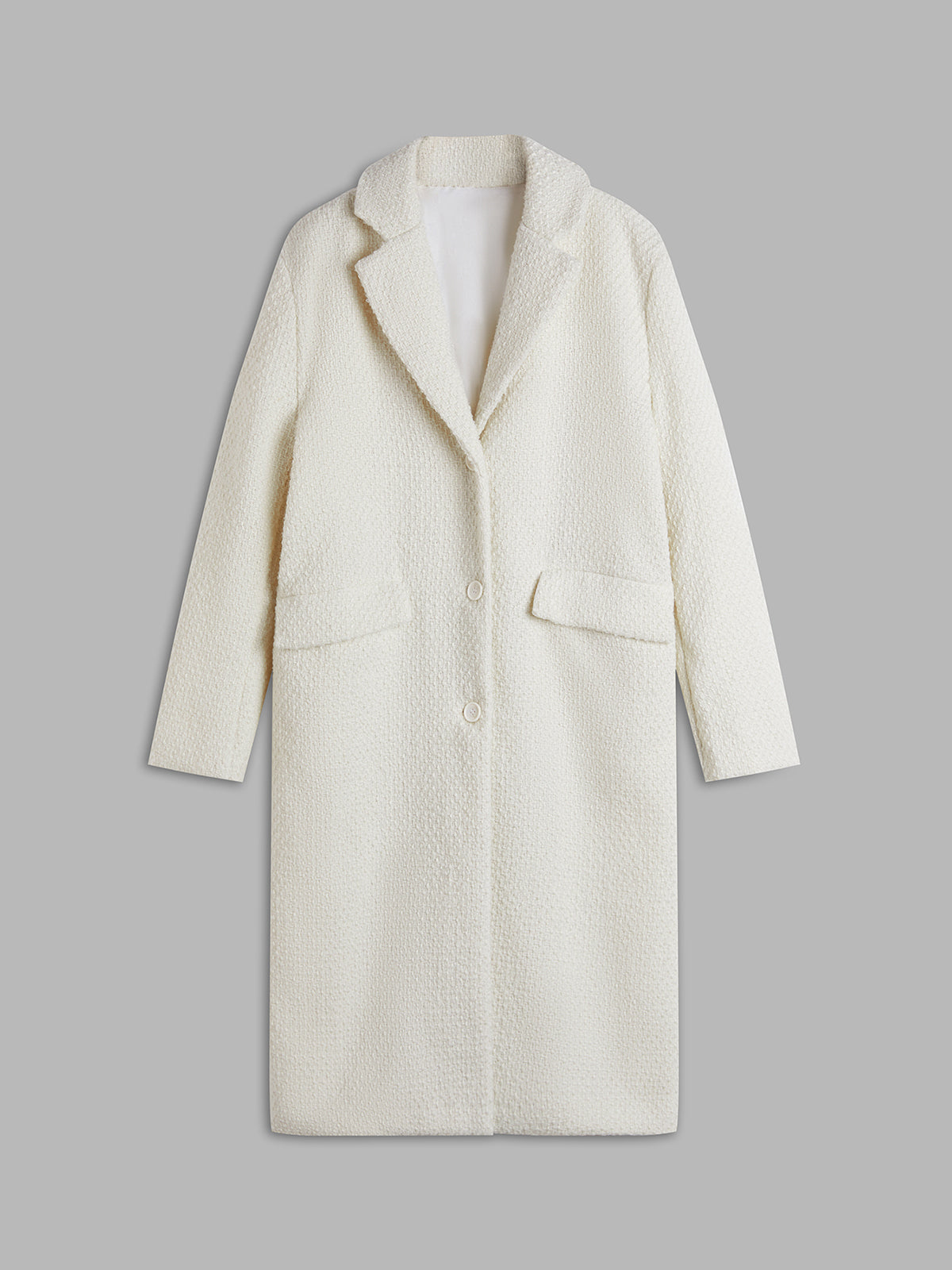 Solid Texture Wool Coat