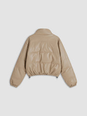 Solid Quilted Drawstring Jacket