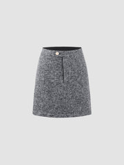 Cloudy Day Tweed Skirt