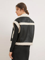 Leisurely Shearling Leather Vest