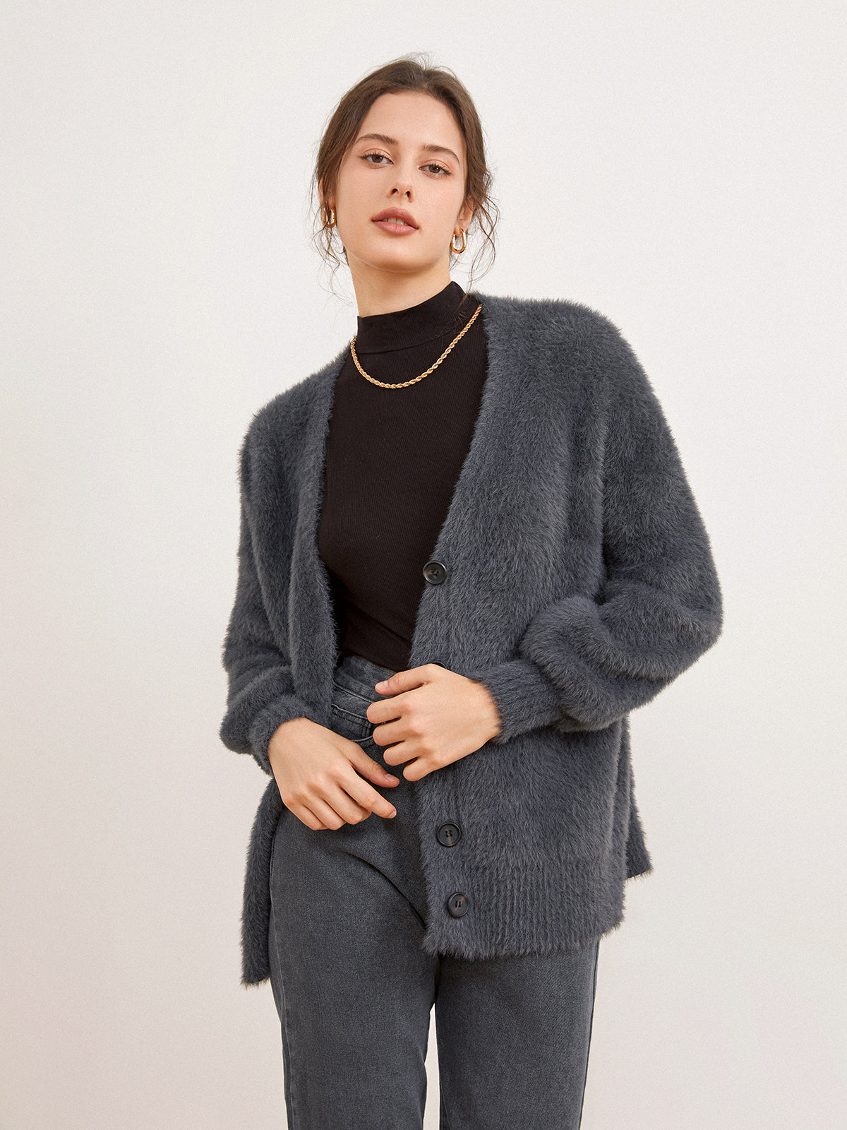 Weekend Dreamers Fuzzy Cardigan