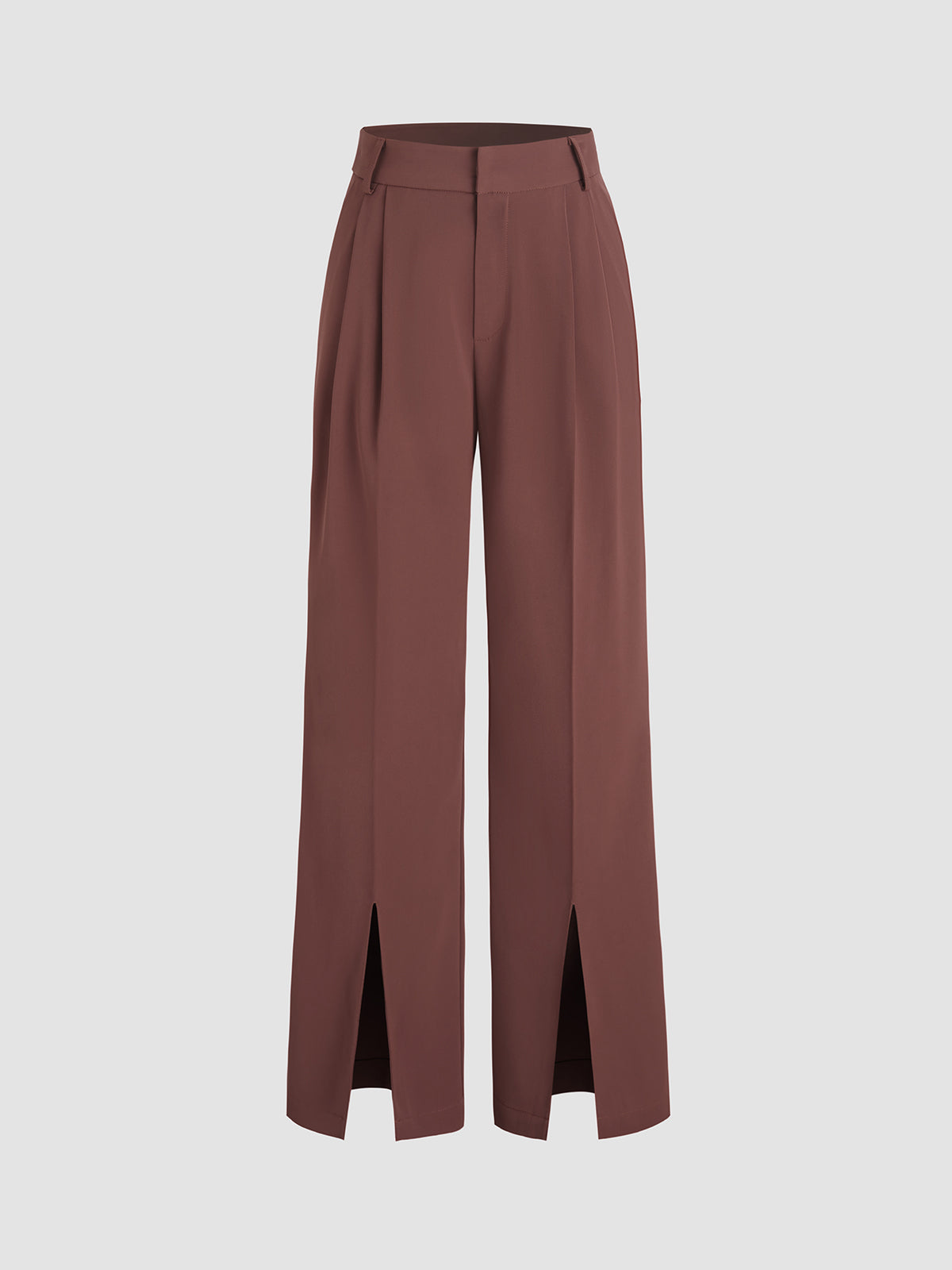 Caramel Slit Flared Leg Pants