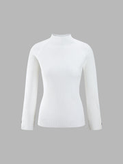 Surgeon Cuffs Rib Mockneck Sweater