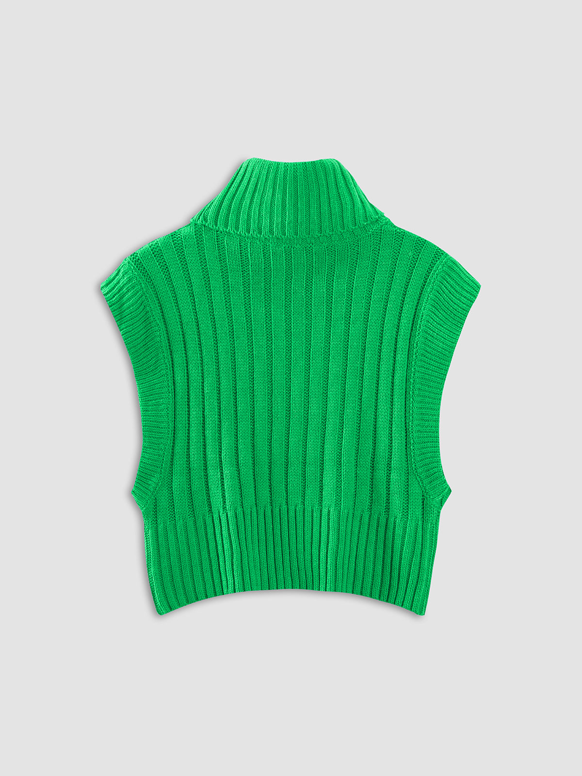 Turtleneck Rib Sweater Vest