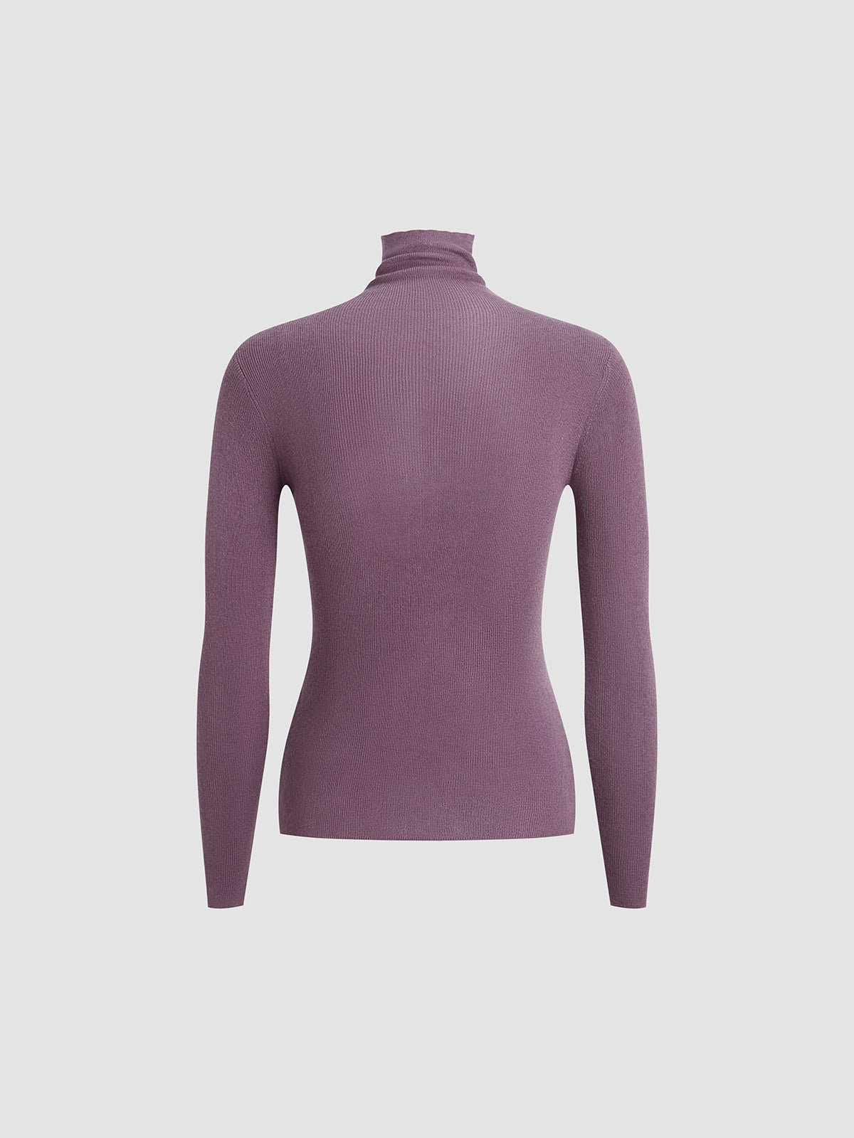 Solid Mockneck Long Sleeve Knit Top