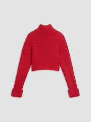 Mistletoe Rib Mock Neck Sweater