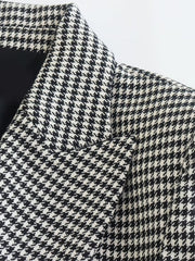 Classic Houndstooth Blazer