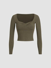 Front Twist Rib Sweater