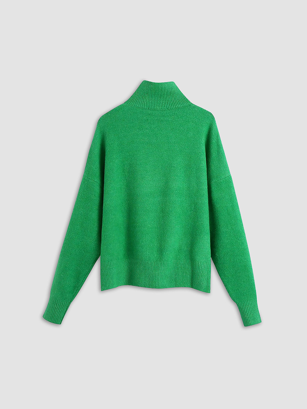 Knitted Mock Neck Sweater