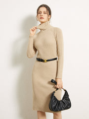 Mockneck Sweater Midi Dress