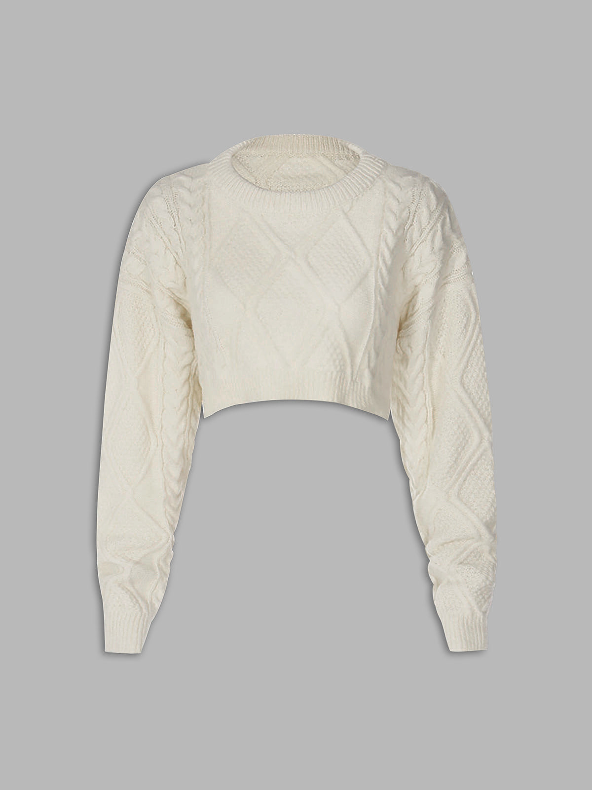 Ascension Cable Knit Cropped Sweater