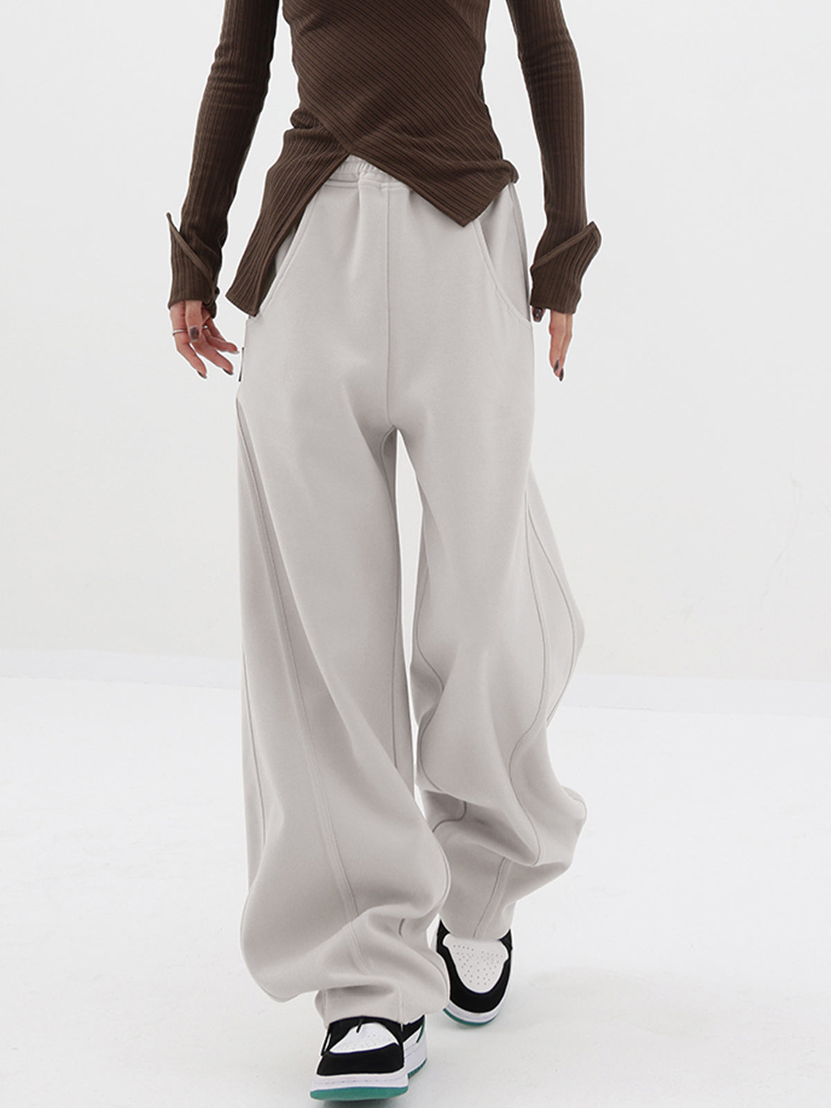 Baggy Solid Wide Leg Pants