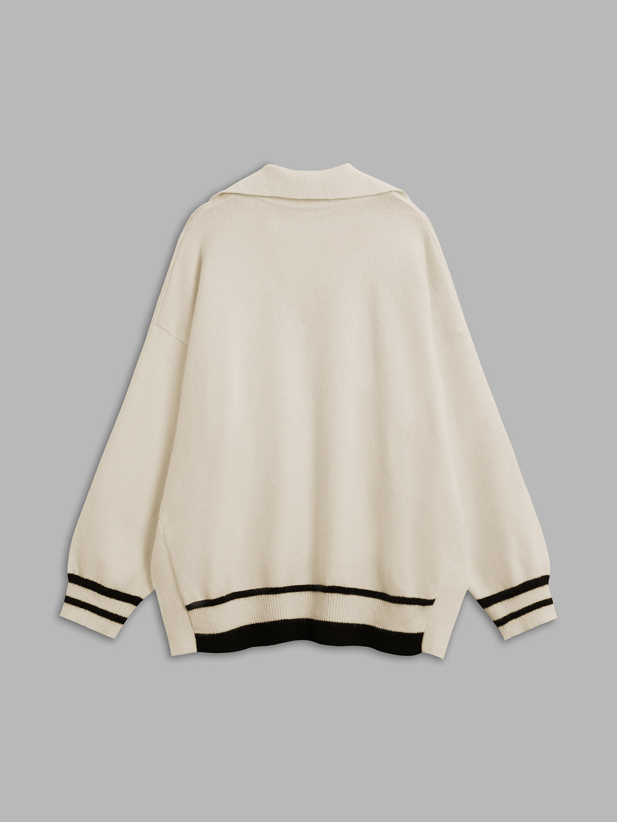 Contrast Trim Oversized Sweater